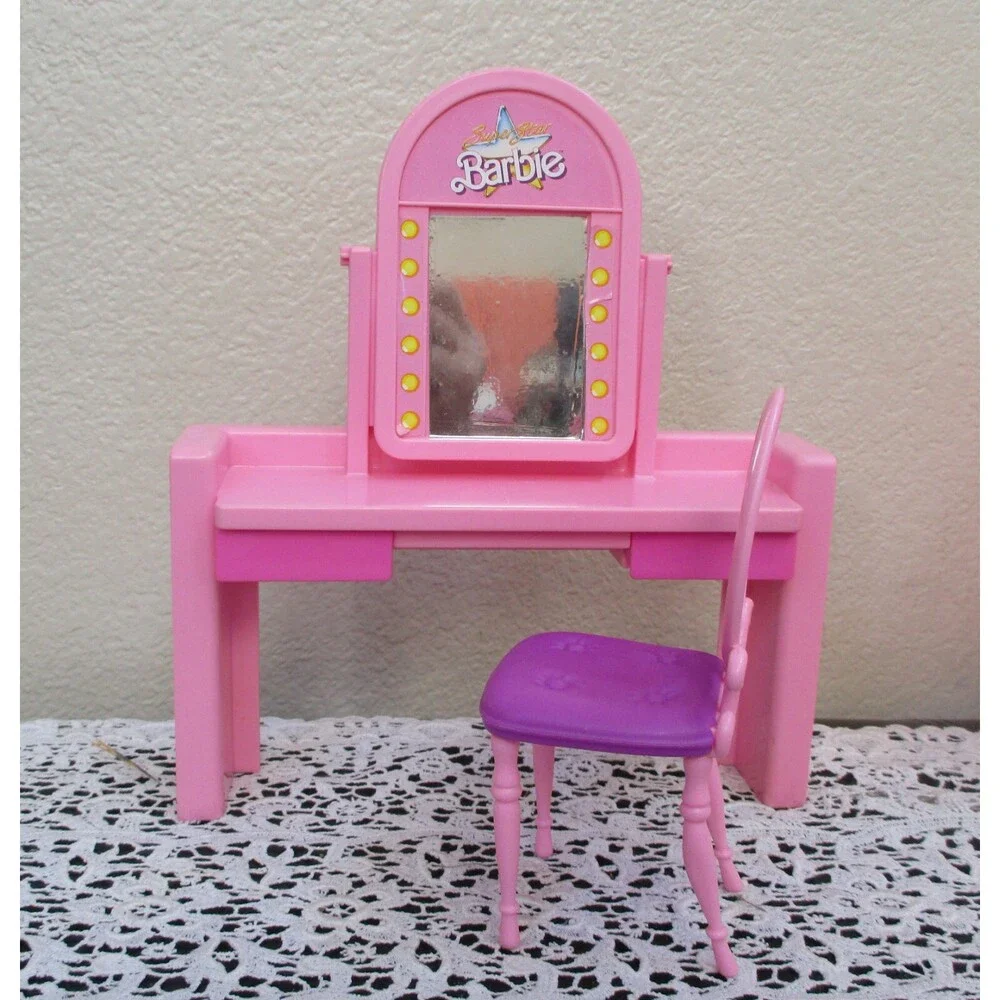 Barbie Pink Super Star Vanity with Chair 1988